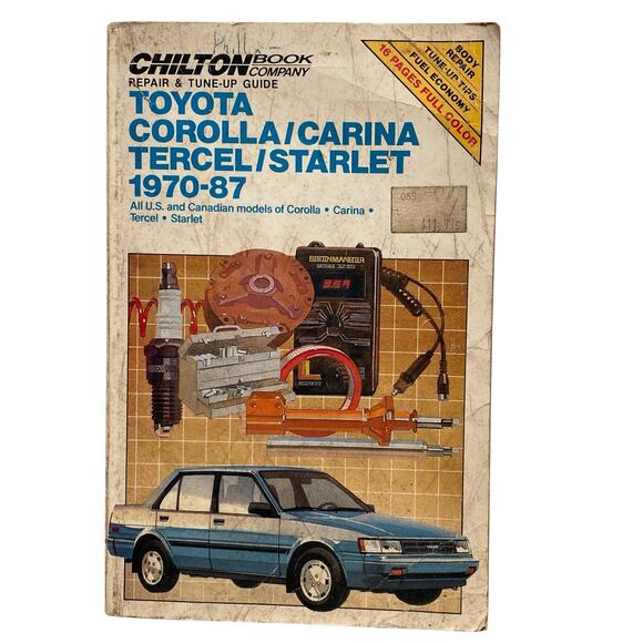 Chilton Toyota Corolla Carina Tercel Starlet 1970-1987 Repair Garage Manual 7036 - Picture 1 of 10